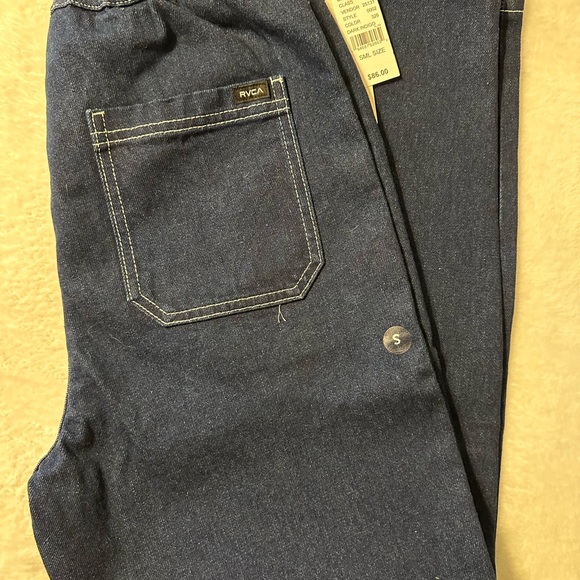 NWT RVCA Scrunchy Dark Indigo jeans - Picture 4 of 8